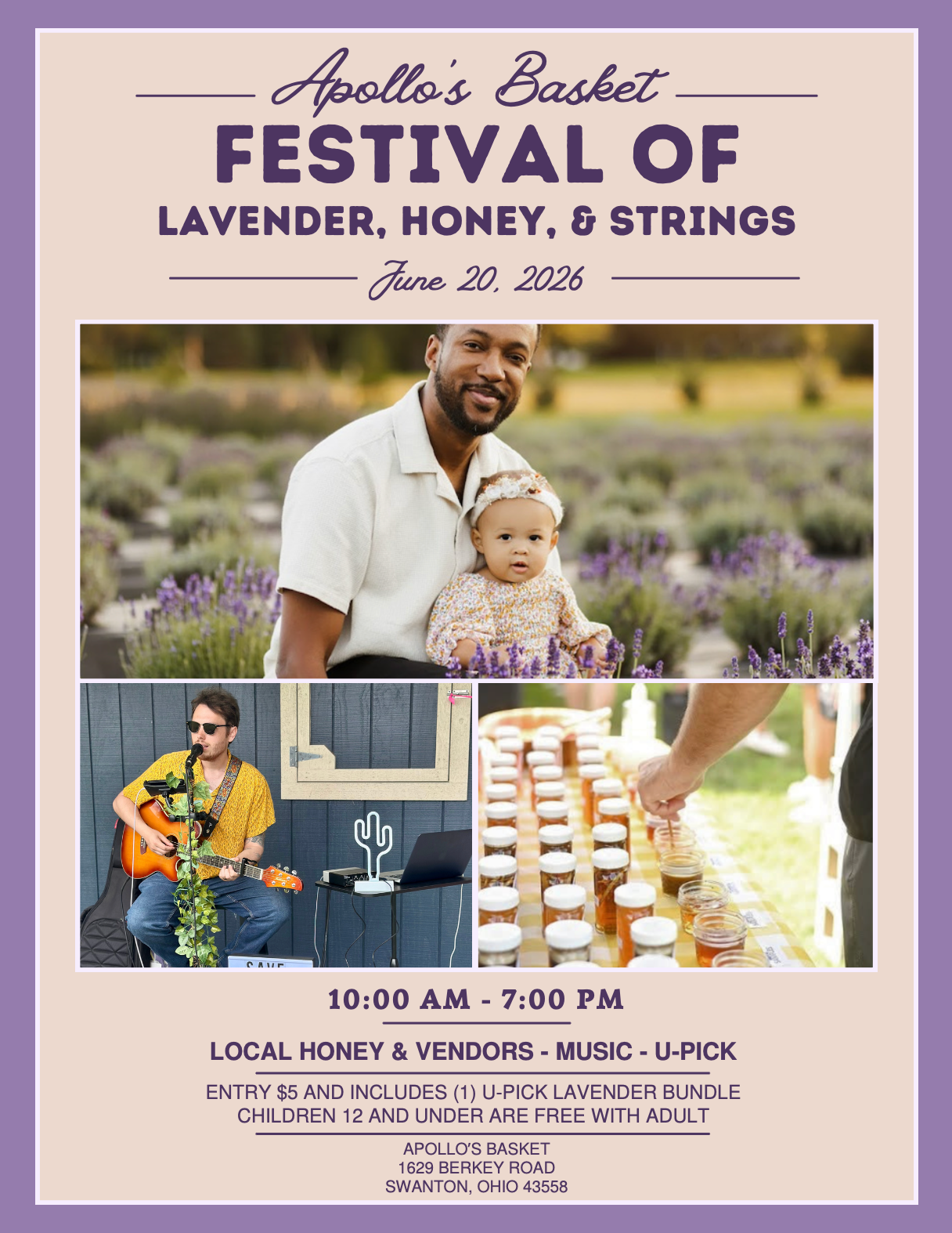Lavender, Honey, and Strings Fest June 20th