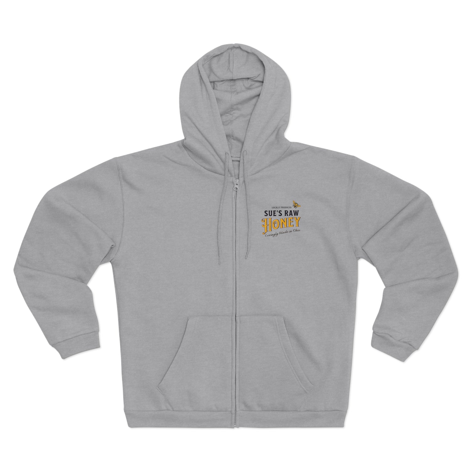 Sue's Honey Zip Up Hooded Sweatshirt