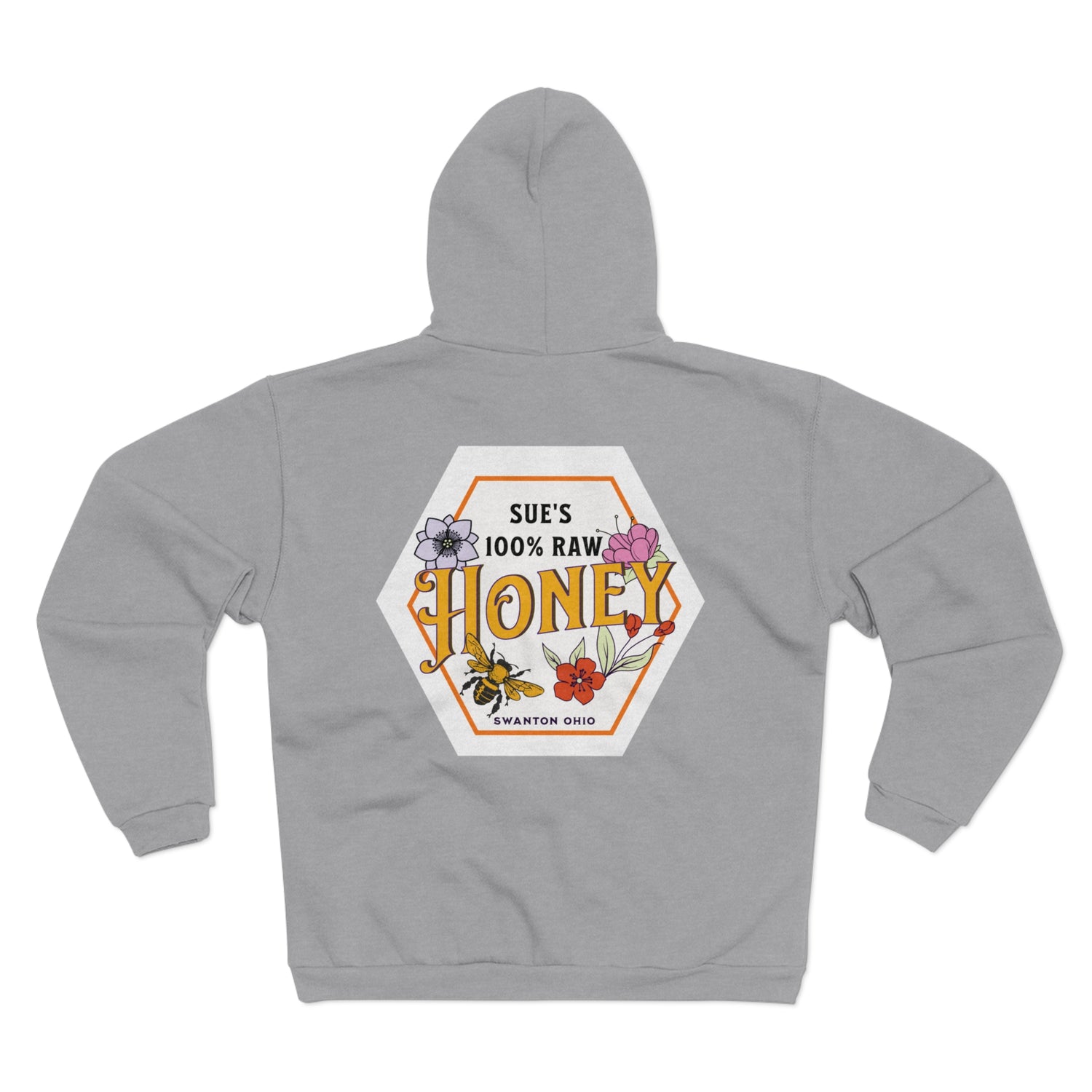 Sue's Honey Zip Up Hooded Sweatshirt